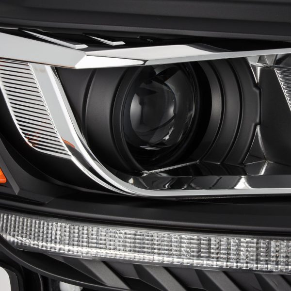 AlphaRex 2019+ Ford Ranger PRO-Series Proj Headlights Plank Style Black w Seq Signal DRL Online now