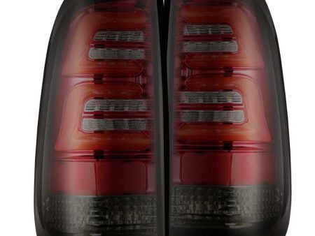 AlphaRex 97-03 Ford F-150 (Excl 4 Door SuperCrew Cab) PRO-Series LED Tail Lights Red Smoke For Sale