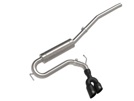 aFe Rebel Series 2.5in 409 SS Cat-Back Exhaust w  Black Tip 2022 Ford Maverick For Sale