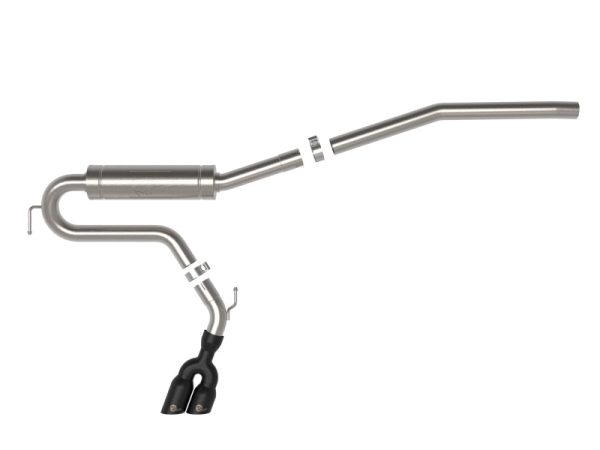 aFe Rebel Series 2.5in 409 SS Cat-Back Exhaust w  Black Tip 2022 Ford Maverick For Sale