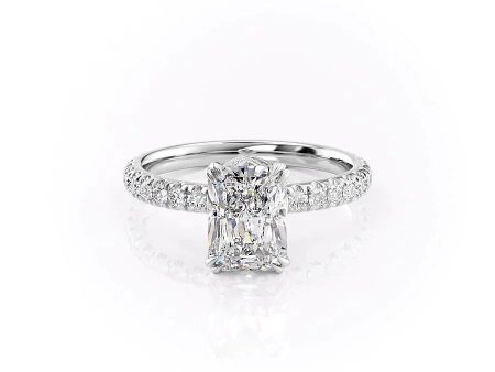 The Sofia Set With A 1 Carat Radiant Lab Diamond For Sale