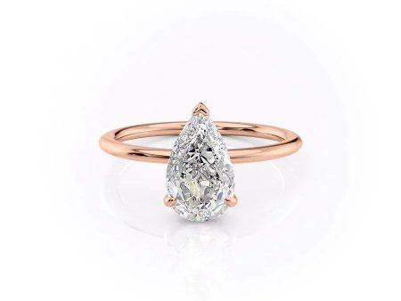 The Kamellie Set With A 2.5 Carat Pear Lab Diamond For Discount